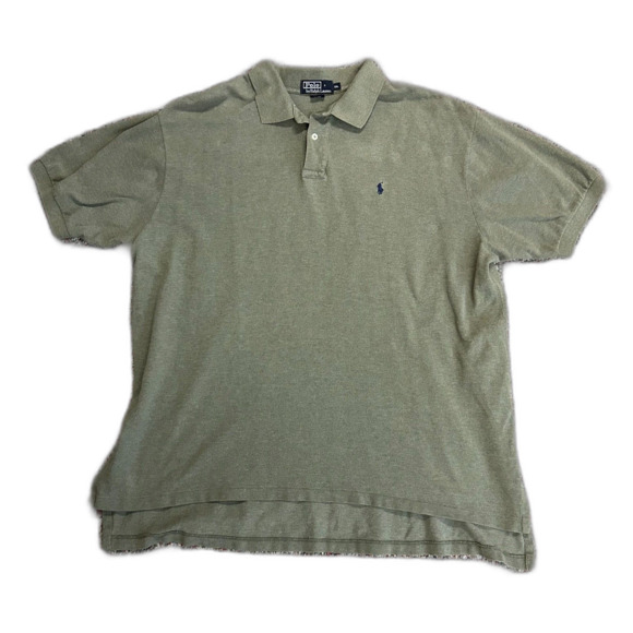Polo Ralph Lauren Sage Gray Green Mesh Classic SS Polo Shirt Size XXL - Picture 2 of 9